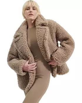 Пальто UGG Gertrude Short Teddy Coat, цвет Putty