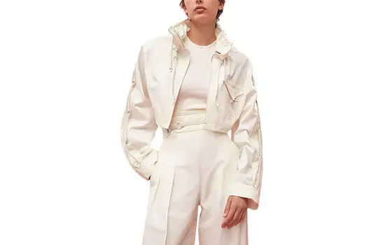 Пальто укороченное женское Hermes, белый