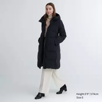 Пальто UNIQLO бесшовное, черный