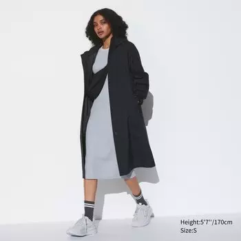 Пальто UNIQLO блоктех ветростойкое, черный