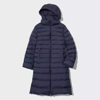 Пальто UNIQLO длинное, темно-синий