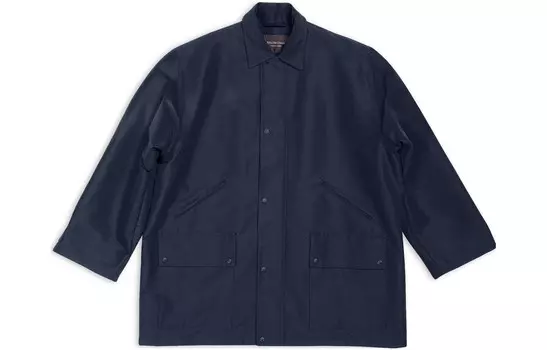 Пальто унисекс темно-синее Balenciaga, темно-синий