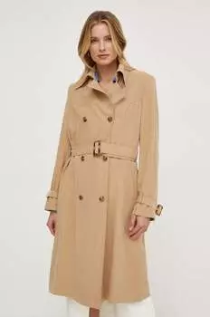 Пальто United Colors of Benetton, бежевый