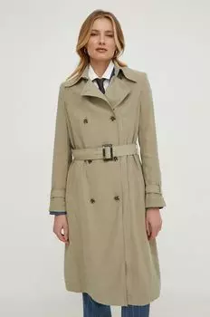 Пальто United Colors of Benetton, зеленый