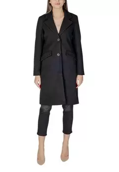 Пальто Vero Moda с v-образным вырезом, черный