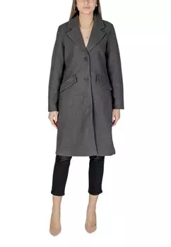 Пальто Vero Moda с v-образным вырезом, серый