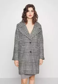 Пальто Vila в клетку, черный