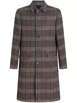 Пальто в клетку ETRO, коричневый