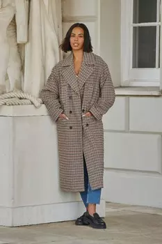 Пальто в клетку Heritage Next, коричневый