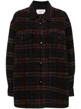 Пальто в клетку ISABEL MARANT, зеленый