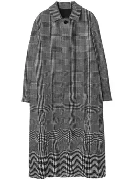 Пальто в ломаную клетку BURBERRY, черный