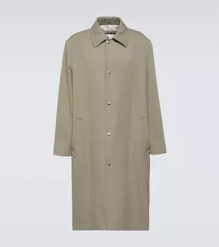 Пальто в машину из хлопковой парусины Jil Sander, зеленый