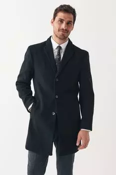 Пальто в стиле Эпсом Next, черный