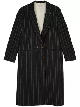 Пальто в тонкую полоску Alysi, серый