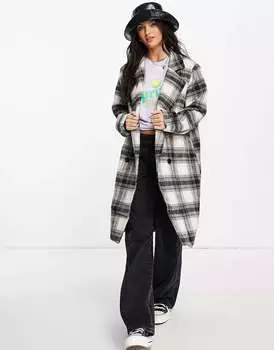 Пальто Wednesday's Girl в монохромную клетку