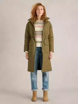 Пальто White Stuff Lorena Quilted, хаки