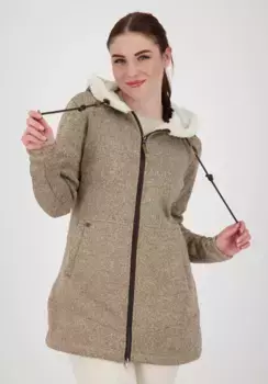 Пальто вязаное ЛПО "KENNEWICK II LONG", с капюшоном и мягкой флисовой подкладкой Lpo, коричневый