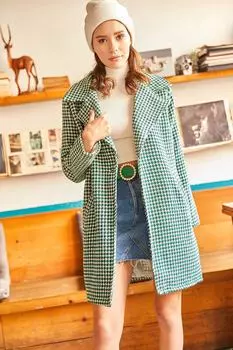 Пальто - Зеленый - Пуховик Olalook