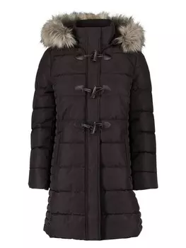 Пальто Zero abnehmbares Kunstfell, цвет black beauty