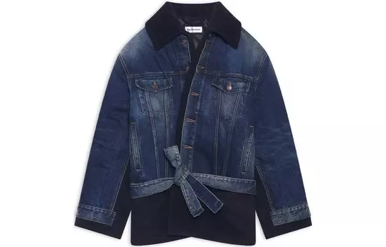 Пальто женское Balenciaga укороченное, синий