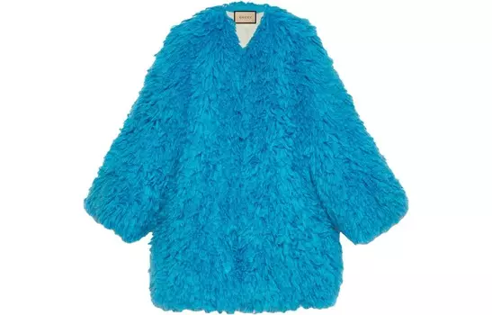 Пальто женское бирюзовое Gucci