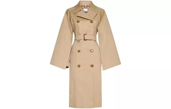 Пальто женское Burberry на пуговицах, медовый