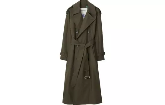 Пальто женское Burberry, оливково-коричневый