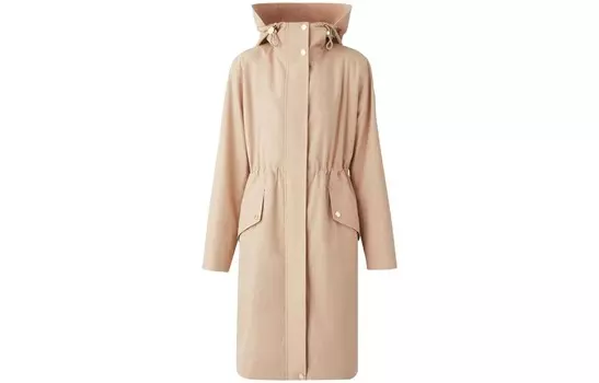Пальто женское Burberry с капюшоном, хаки