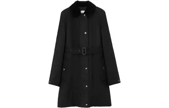 Пальто женское Burberry с ремнем, черный