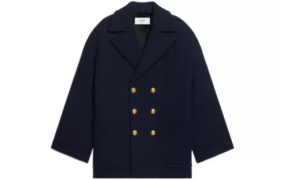 Пальто женское Celine, темно-синий