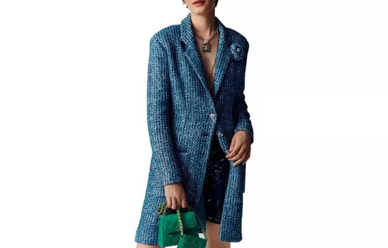 Пальто женское Chanel, синий