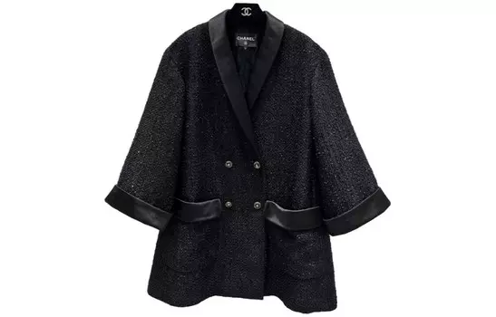 Пальто женское черное Chanel