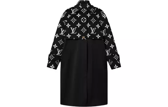 Пальто женское черное Louis Vuitton