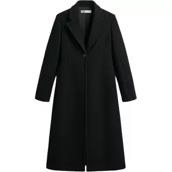 Пальто женское черное Zara