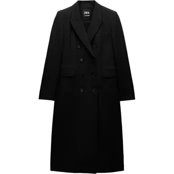 Пальто женское черное Zara