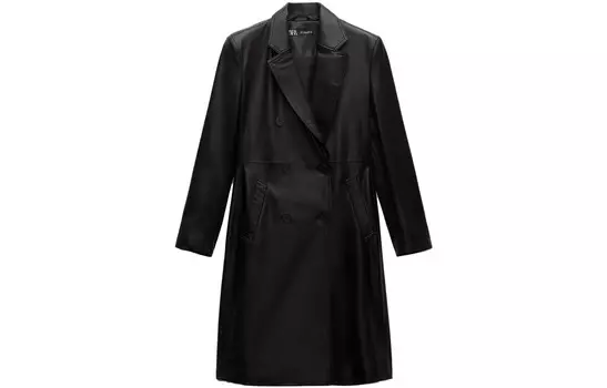 Пальто женское черное Zara