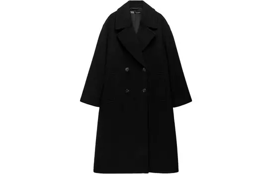 Пальто женское черное Zara