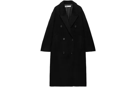 Пальто женское черное Zara