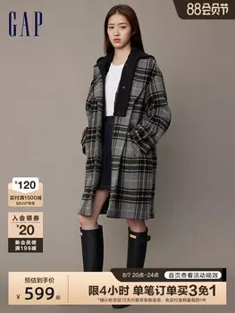 Пальто женское Gap с узором, серый