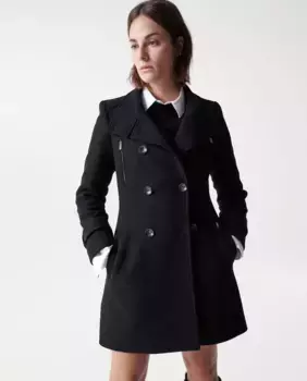 Пальто женское Grace с высоким воротником Salsa Jeans, черный