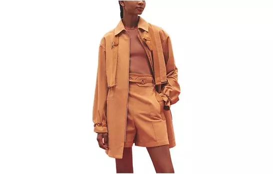 Пальто женское хаки Hermes