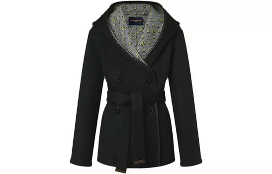 Пальто женское Louis Vuitton, черный / серый