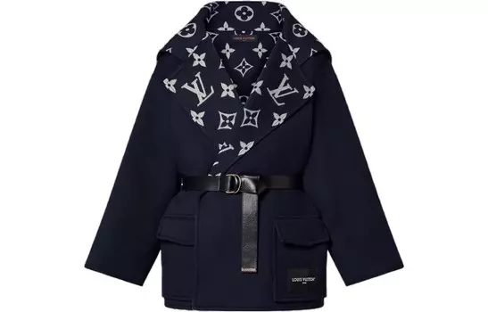 Пальто женское Louis Vuitton, темно-синий