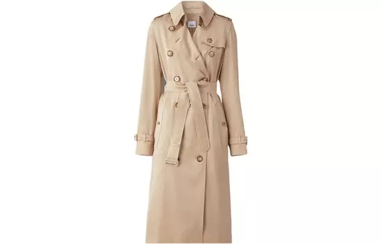 Пальто женское мягкое желто-коричневое Burberry