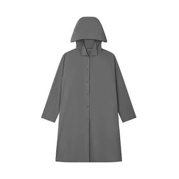 Пальто женское Muji с лацканами, темно-синий