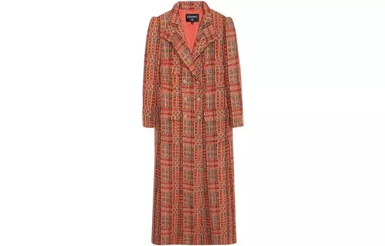 Пальто женское оранжевое Chanel