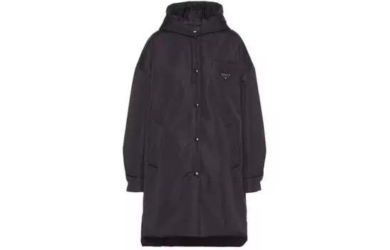 Пальто женское Prada Triangle-logo, черный