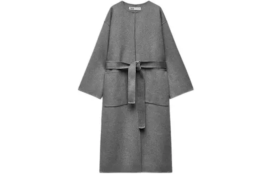Пальто женское серое Zara