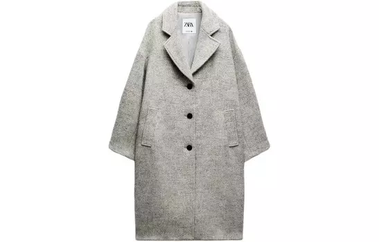 Пальто женское серое Zara