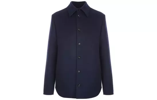 Пальто женское синее Bottega Veneta